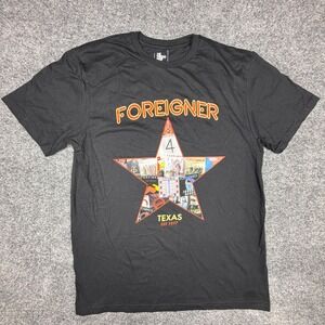 Foreigner Texas Tour 2022 Graphic T-Shirt Black‎ The Thread Shop Mens Medium M